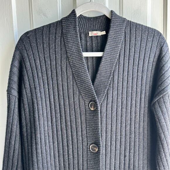 Faherty Jackson Long Sleeve Rib Sweater Dress In Ash Heather - Picture 4 of 9